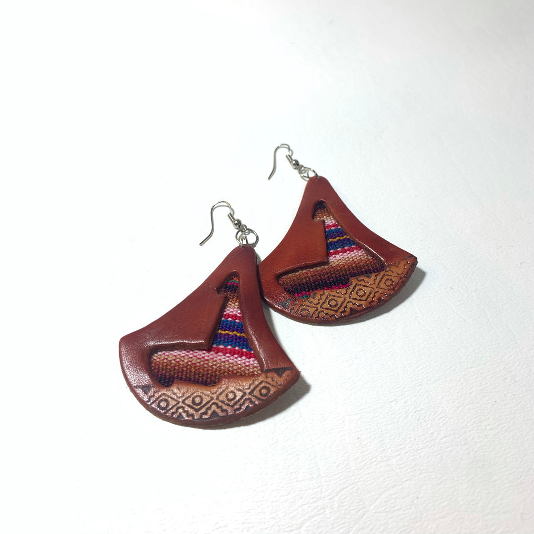 Leather & Manta Earrings